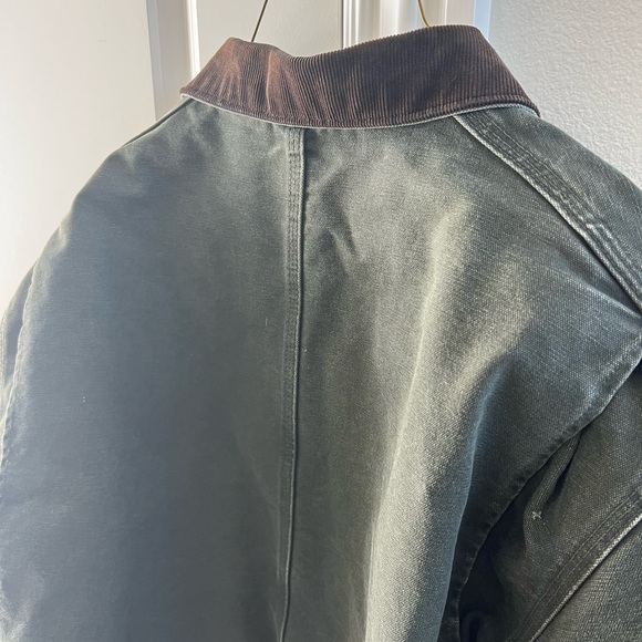 VTG Carhartt Arctic Jacket Quilt Lined Mens Large C26 MOS Green - Picture 10 of 15